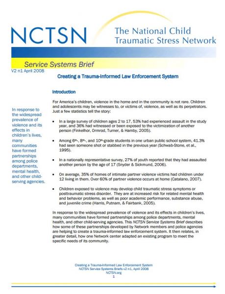 Creating a Trauma-Informed Law Enforcement System